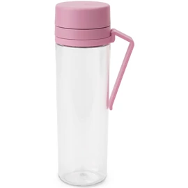 Brabantia Make &amp; Take Water Bottle with Strainer vizespalack 500 ml, szűrőbetéttel gyümölcsök számára, fogantyúval, szivárgásmentes, műanyag, átlátszó/rózsaszín-lila - 241086