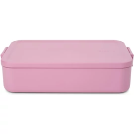 Brabantia Make & Take Lunch Box Bento nagy méretű ételhordozó doboz, 2000 ml, kivehető belső elválasztó rekeszek, bepattintós (clip-on) záródás, BPA mentes műanyag, rózsaszín-lila - 241383