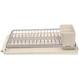 Brabantia SinkSide Dish Drying Rack lejtős csepptálcájú, önürítő edényszárító állvány, világos bézs, 385x490 mm - 252020