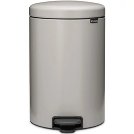 Brabantia NewIcon pedálos hulladékgyűjtő szagmentesen záródó Soft-Close fedél, műanyag tartály, 20L - Y méret, acél, hamvasszürke - 254406
