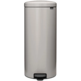 Brabantia NewIcon pedálos hulladékgyűjtő szagmentesen záródó Soft-Close fedél, műanyag tartály, 30L - G méret, acél, hamvasszürke - 254949