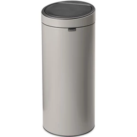 Brabantia Touch Bin New Soft-Touch nyomófedeles hulladékgyűjtő belső tartállyal, kerek, 30L - G méret, acél, hamvasszürke - 254963