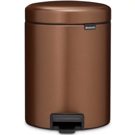 Brabantia NewIcon pedálos hulladékgyűjtő szagmentesen záródó Soft-Close fedél, műanyag tartály, 5L - W méret, acél, meleg tónusú bronz - 255229
