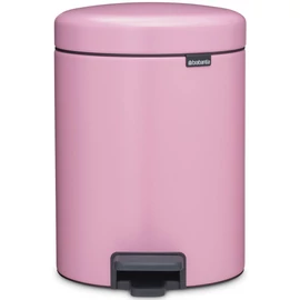 Brabantia NewIcon pedálos hulladékgyűjtő szagmentesen záródó Soft-Close fedél, műanyag tartály, 5L - W méret, acél, rózsaszín-lila - 255281