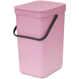 Brabantia Sort & Go konyhai szemetes felnyitható fedéllel, fogantyúval szelektív és komposzt gyűjtéséhez, 12L - C méret, rózsaszín-lila - 255465