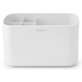 Brabantia ReNew Bathroom Caddy kozmetikai rendszerező, elválasztó betétekkel, csepptálcával, csúszásmentes talppal, műanyag, fehér - 280108