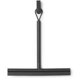 Brabantia ReNew Shower Squeegee 240mm vízlehúzó zuhanyzóba függeszthető akasztóval, 1. oldal vízlehúzó, 2. oldal kefés fej, csúszásmentes, szilikon, sötétszürke - 280160