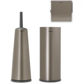 Brabantia ReNew 3db-os WC pipere csomag, WC-kefe, WC-papír és tartalék WC-papír tartó, acél, platinaszürke - 280641