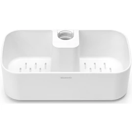 Brabantia ReNew Shower Caddy zuhanytartó rúdra szerelhető zuhanypolc, tusfürdő tartó kosár, műanyag, fehér - 280764