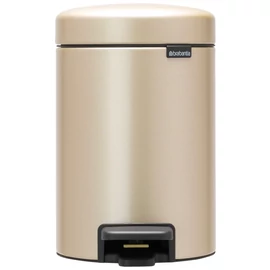 Brabantia NewIcon pedálos hulladékgyűjtő szagmentesen záródó Soft-Close fedél, műanyag tartály, 3L - V méret, acél, aranyfényű - 304408
