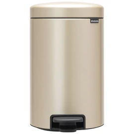 Brabantia NewIcon pedálos hulladékgyűjtő szagmentesen záródó Soft-Close fedél, műanyag tartály, 12L - X méret, acél, aranyfényű - 304446