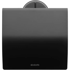 Brabantia Profile fali kistekercses WC-papír tartó fedővel, acél, fekete - 483400