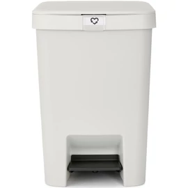 Brabantia StepUp pedálos kuka hulladéktípus jelölő ablakkal, lecsapódásgátló fedél, 25L - J méret, 91% újrahasznosított műanyag, világosszürke - 800207