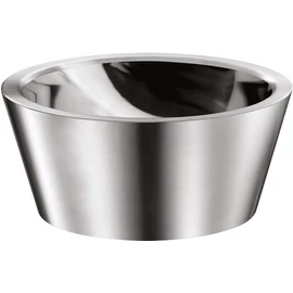 DELABIE ALGUI pultra ültetett r.m. acél kézmosó kagyló, dual finish - polírozott medence, selyem test, kerek forma, D=375mm, H=165mm