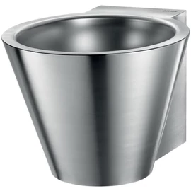 DELABIE MINI BAILA fali, kúp alakú dizájn kézmosó, r.m. acél selyem, csapfurat nélkül