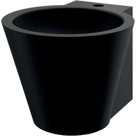 DELABIE MINI BAILA fali, kúp alakú dizájn kézmosó, r.m. acél matt fekete Teflon bevonattal, 35mm csapfurattal