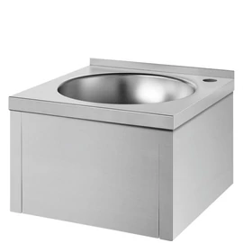 DELABIE rm acél fali térdműködtetésű kézmosó kifolyó és nyomógomb nélkül, 22mm csapfurattal