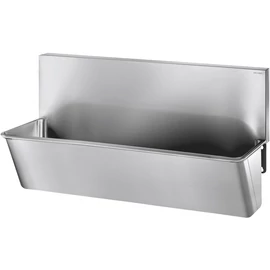 DELABIE sebészi bemosakodó vályú magas hátfallal, csapfurat nélkül, két állásos 1400mm, r.m. acél