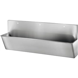 DELABIE sebészi bemosakodó vályú magas hátfallal, kevert vízre 3x1db 22mm csapfurattal, három állásos 2100mm, Hygiene+ dizájn, r.m. acél