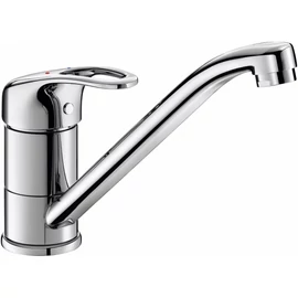 DELABIE álló mosogató csap 225mm lengő kifolyóval, lyukas keverőkarral, H=145mm, 9L/p