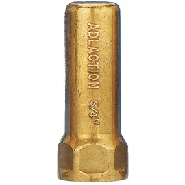 DELABIE vízütés csillapító, vízkalapács elnyelő r.m. acél rugóval, dugattyúval, max. 20 bar, H=92mm sárgaréz test, F3/4"