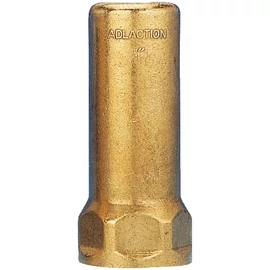 DELABIE vízütés csillapító, vízkalapács elnyelő r.m. acél rugóval, dugattyúval, max. 20 bar, H=98mm sárgaréz test, F1"