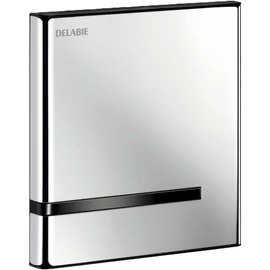 DELABIE TEMPOMATIC 4 beépített automata piszoár öblítőszelep előlap+szelep része, víztakarékos 0,15L/mp öblítés, vandálbiztos r.m. acél burkolat, hálózati, fényes, kit 2/2