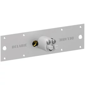 DELABIE rögzítőkonzol és transzformátor szett TEMPOMATIC MIX 4 fali, beépített vízcsatlakozású keverős csapokhoz, 0-35mm falakhoz, M1/2