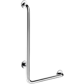 DELABIE L-alakú kapaszkodó ArN biztonsági hegesztésű UltraPolish fényes r.m. acél cső D=32mm, 750x450mm