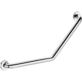 DELABIE 135°-ban hajlított kapaszkodó UltraPolish fényes, D=32mm, 400x400 mm