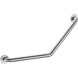 DELABIE 135°-ban hajlított kapaszkodó UltraSatin selyem, D=32mm, 400x400 mm