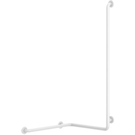 DELABIE sarokkapaszkodó zuhanyzóba 3 szárral, jobbos, NylonClean fehér bevonatú acélcső, D=32mm, 1245x570x660mm