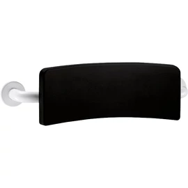 DELABIE Comfort háttámla zuhanyülőke és WC mögé, fekete PU támasz fehér r.m. acél vázon, 150mm