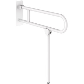 DELABIE Basic felhajtható kapaszkodó lábbal, r.m. acél, fehér, 760mm