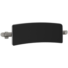 DELABIE Be-Line Comfort háttámla zuhanyülőke és WC mögé, fekete PU háttámasz antracit alumínium vázon