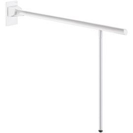 DELABIE Be-Line exkluzív fali felhajtható kapaszkodó lábbal, 5mm hátfallal, D=42mm, alumínium, fehér, 850mm