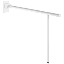 DELABIE Be-Line exkluzív fali felhajtható kapaszkodó lábbal, 5mm hátfallal, D=42mm, alumínium, fehér, 850mm