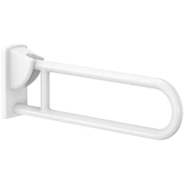 DELABIE felhajtható kapaszkodó, NylonClean fehér nylon bevonatú acél, lecsapódásmentes, 650mm