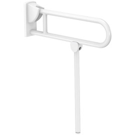 DELABIE felhajtható kapaszkodó lábbal, NylonClean fehér nylon bevonatú acél, lecsapódásmentes, 650mm