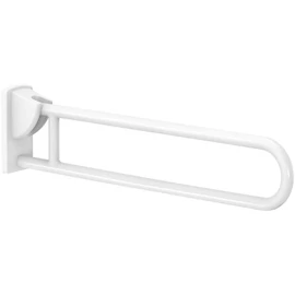 DELABIE felhajtható kapaszkodó, NylonClean fehér nylon bevonatú acél, lecsapódásmentes, 850mm