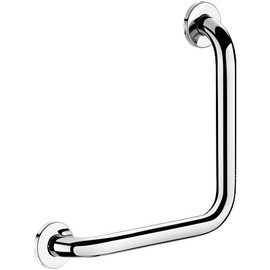 DELABIE derékszögű kapaszkodó ArN biztonsági hegesztésű UltraPolish fényes r.m. acél cső D=32mm, 300x300mm