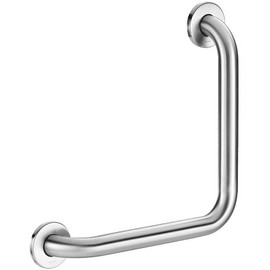 DELABIE derékszögű kapaszkodó ArN biztonsági hegesztésű UltraSatin selyem r.m. acél cső D=32mm, 300x300mm