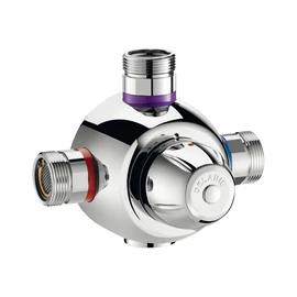 DN32 5/4" csoportos termosztatikus keverőszelep DELABIE Premix Comfort, szűrőkkel és visszacsapó szelepekkel, 32-42°C, 30-110L/p