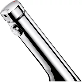 DELABIE TEMPOSOFT 2 vandálbiztos álló időzített Soft-Touch nyomógombos csaptelep kevert vízre