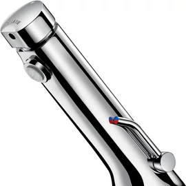 DELABIE TEMPOSOFT MIX 2 vandálbiztos álló időzített Soft-Touch nyomógombos csaptelep H-M vízre hosszú karral