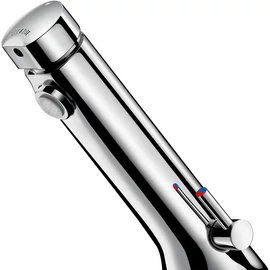 DELABIE TEMPOSOFT MIX 2 vandálbiztos álló időzített Soft-Touch nyomógombos csaptelep H-M vízre