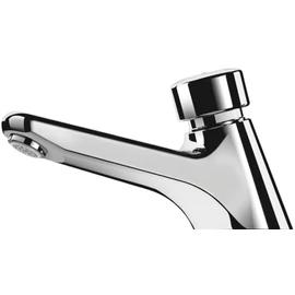 DELABIE TEMPOSTOP AB álló csaptelep blokkolásgátlós időzített nyomógombbal kevert vízre, műanyag rögzítéssel