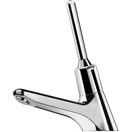 DELABIE TEMPOSTOP álló csap kevert vízre joystick szerű, önelzáró működtető karral, műanyag rögzítéssel