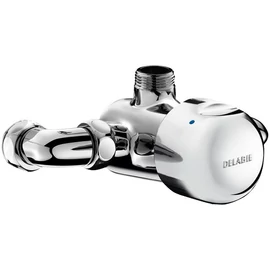 DELABIE TEMPOMIX falon kívüli zuhanycsap H-M vízre fejbenkeverős időzített nyomógombbal, felső kifolyás