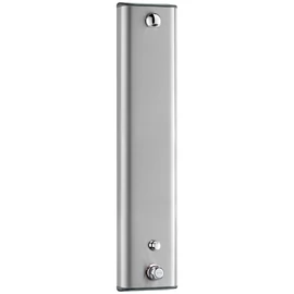 DELABIE SECURITHERM forrázásgátlós, nyomógombos zuhanyfal H-M vízre, r.m. acél, felső bekötés
